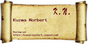 Kuzma Norbert névjegykártya